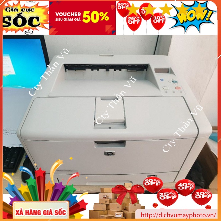 Máy in khổ A3 Hp 5200 cũ dùng để in bản vẽ thiết kế, đồ họa chất lượng tốt INECO