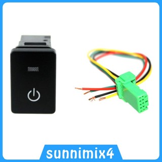 [Công tắc đẩy 12V mẫu khởi động ô tô có đèn LED xanh cho