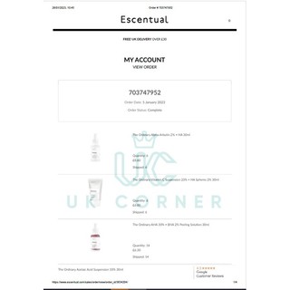 [Bill UK] Tẩy da chết hóa học The Ordinary AHA 30% + BHA 2% Peeling Solution 30ml