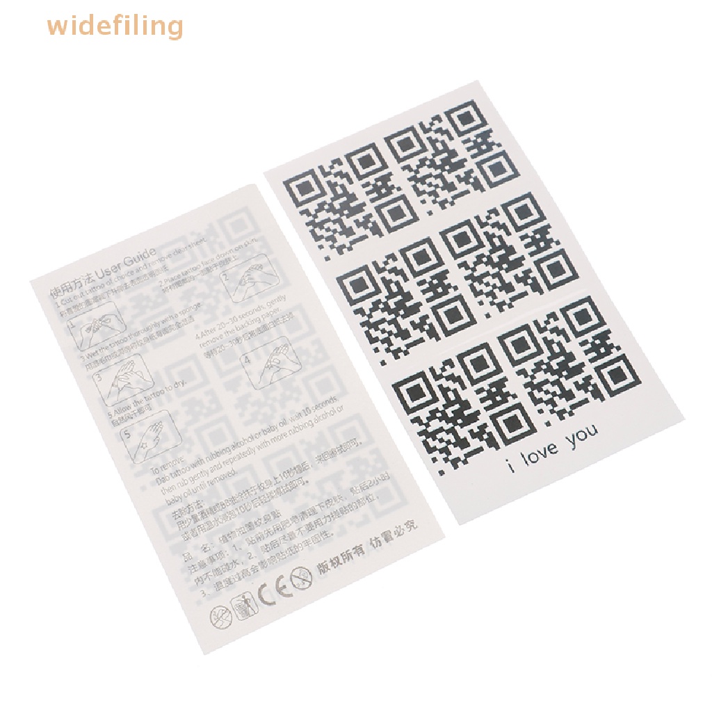 Hình Xăm Dán Tạm Thời Họa Tiết Mã QR Chống Thấm Nước