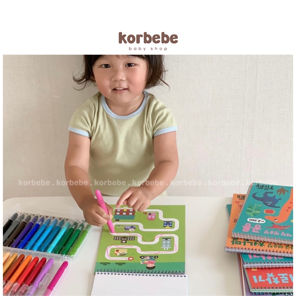 Bút màu lụa mềm cho bé 12 24 màu Silky Crayons Colors 3in1 My Little Tiger Hàn Quốc