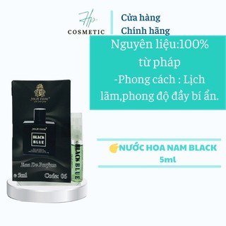 Nước hoa nam Black Blue chính hãng thơm lâu,hương gỗ – Singapore – Jolie Dion-EDP – 5ml