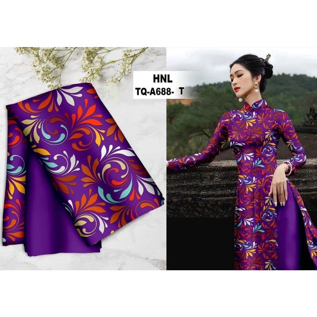 Vải áo dài mẫu sang trọng trung niên mặc siêu đẹp, hàng cao cấp