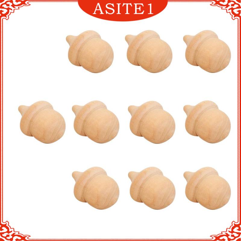 Bộ 10 Búp Bê Gỗ Hình Cây Hạt Dẻ / Người Tuyết / Bắp Ngô Chưa Hoàn Thiện