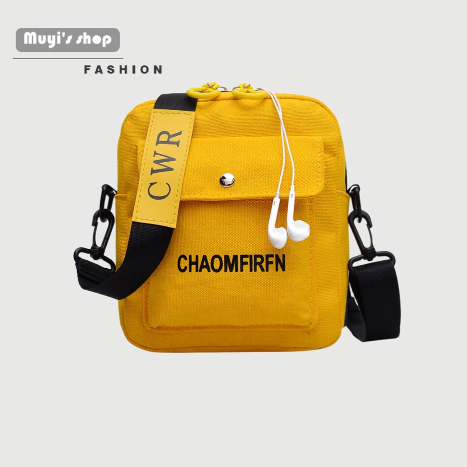 Túi Đeo Chéo mini Vải canvas In Chữ Đựng Điện Thoại Thời Trang Hàn Quốc 2022