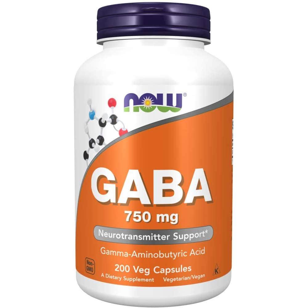Viên uống bổ não, giảm stress Now GABA 750mg 200 viên