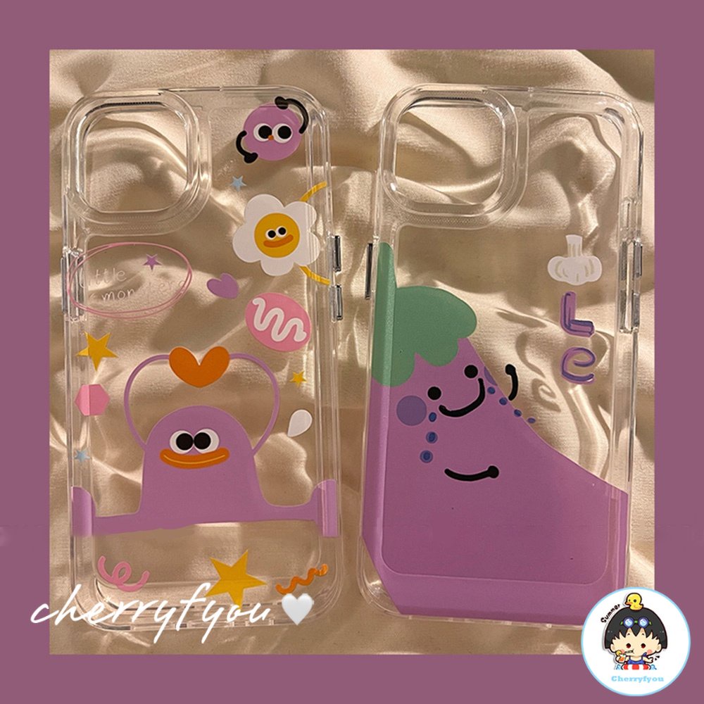 Ốp Điện Thoại TPU Mềm Trong Suốt Chống Dấu Vân Tay Họa Tiết Quái Vật Dành Cho IPhone 11 12 13 14 Pro Max 14 Plus