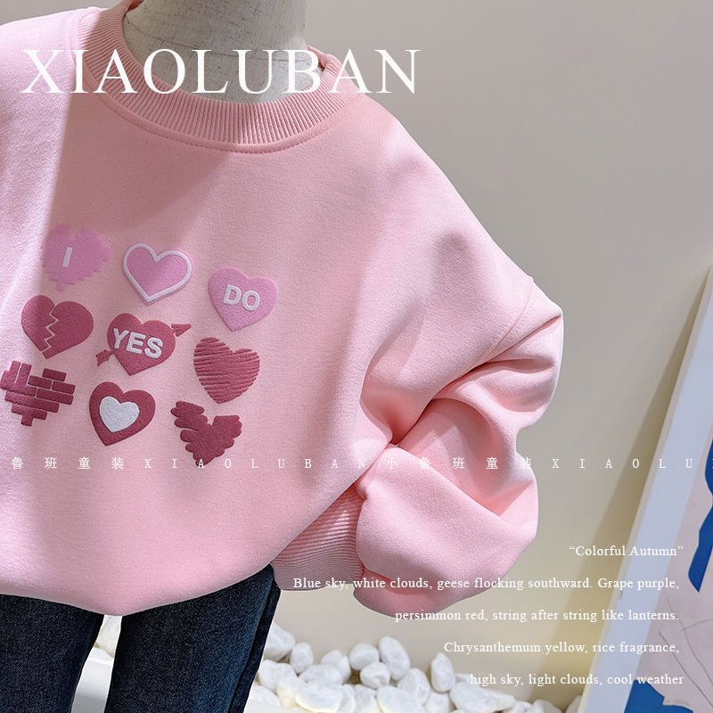 Áo Hoodie 100% Cotton Tay Dài Cổ Tròn In Họa Tiết Hoạt Hình Thời Trang Thu Đông Dành Cho Bé Trai Và Bé Gái