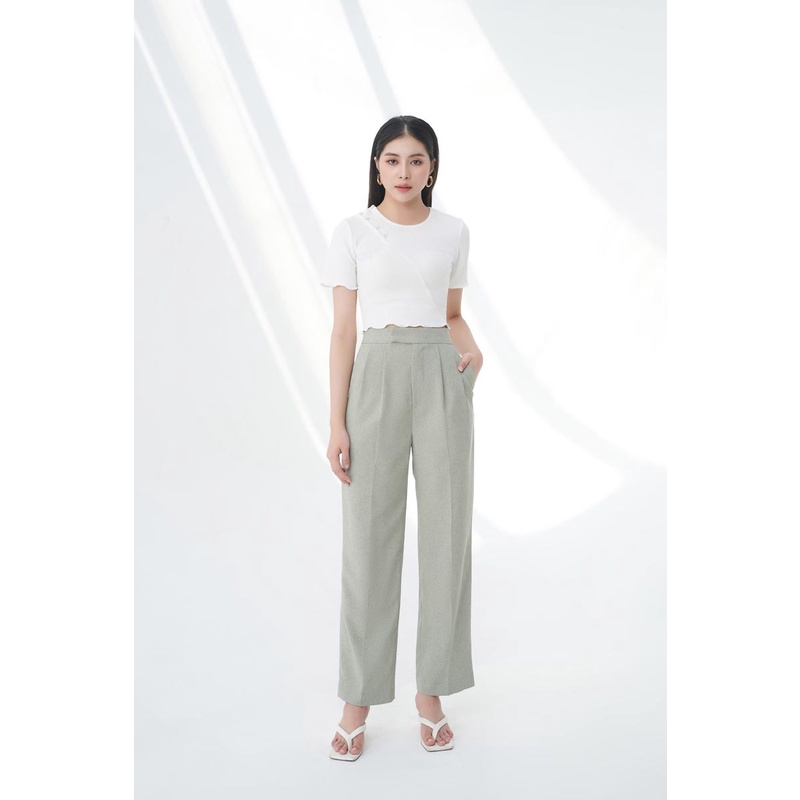 [Mã FATREND1374 giảm đến 50k đơn từ 150k] Áo croptop thun nút chéo ngực thời trang GAGO màu trắng/ đen GA4165 4166