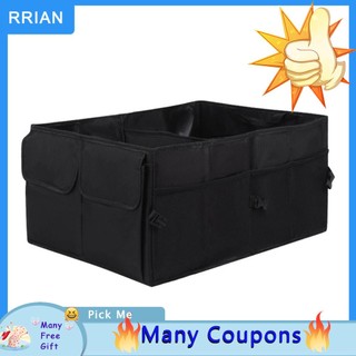 Rrianfo Car Trunk Storage Bag Large Capacity Foldable Oxford Fabric Waterproof Box for Shopping Camping