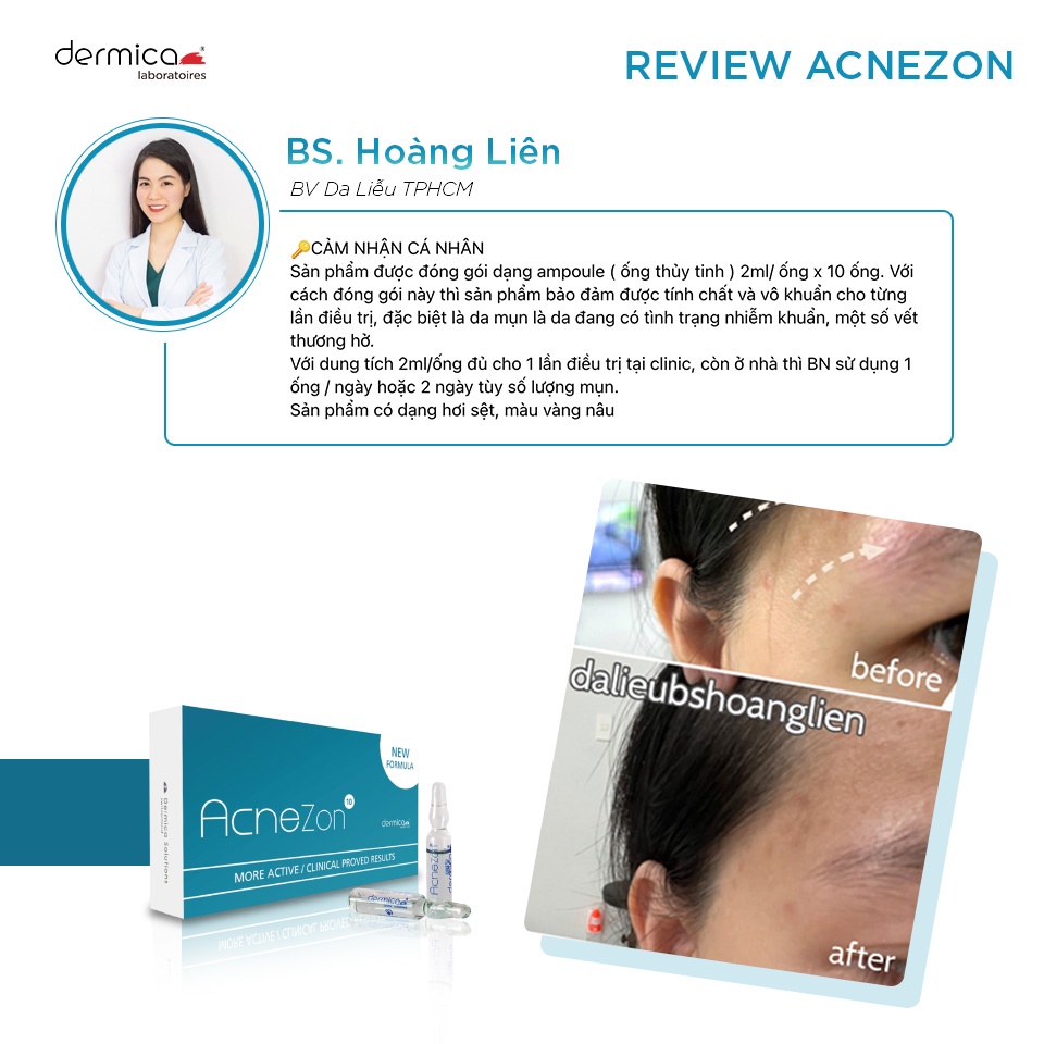 Tinh chất cho da mụn AcneZon Dermica Thụy Sĩ