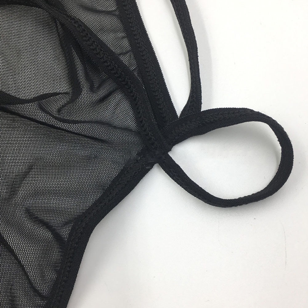 Bodysuit Lingerie Male Mesh Nightwear See Through Sleepwear Sleeveless