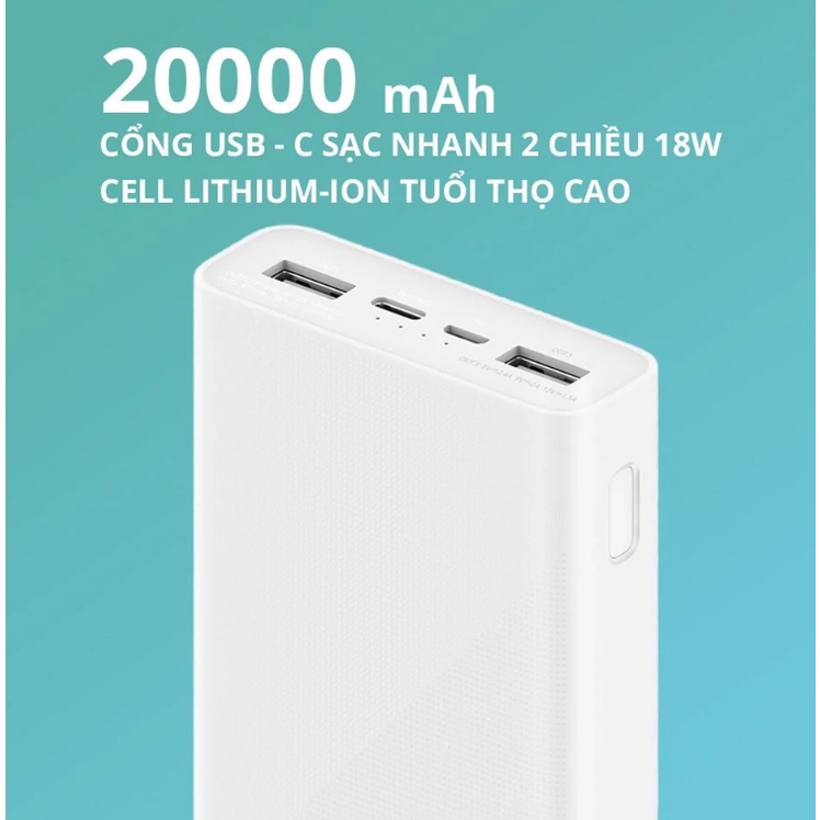 Pin sạc dự phòng Xiaomi 20.000 mAh 18W PLM18ZM