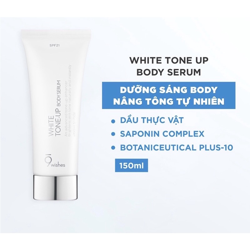 Dưỡng Thể Trắng Da Nâng Tone Toàn Thân 9 Wishes White Tone Up Body Serum 150ml