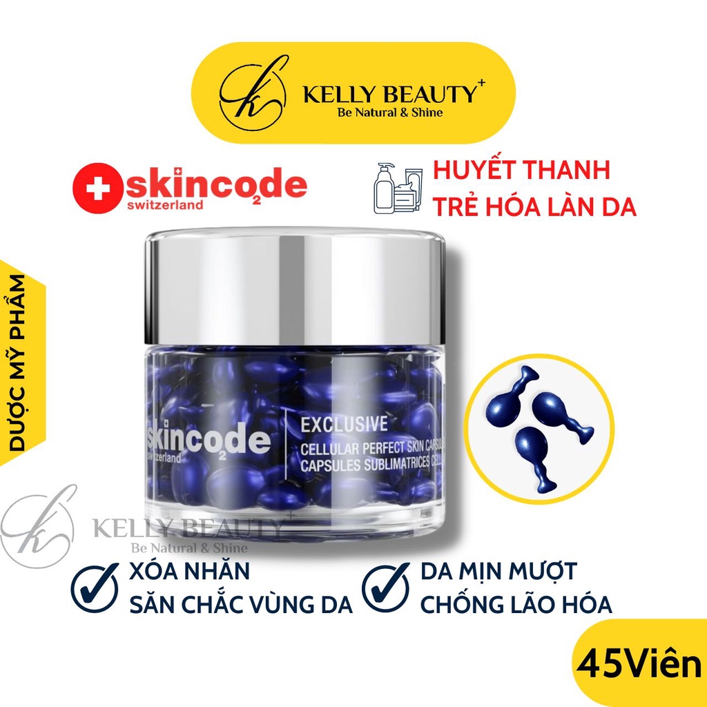 Huyết Thanh Trẻ Hóa Làn Da Skincode Cellular Perfect Skin Capsules - Giảm Nhăn, Căng Bóng Mịn Màng Làn Da | Kelly Beauty