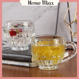 Cốc thủy tinh có quai 180ml uống trà,uống cafe cao cấp