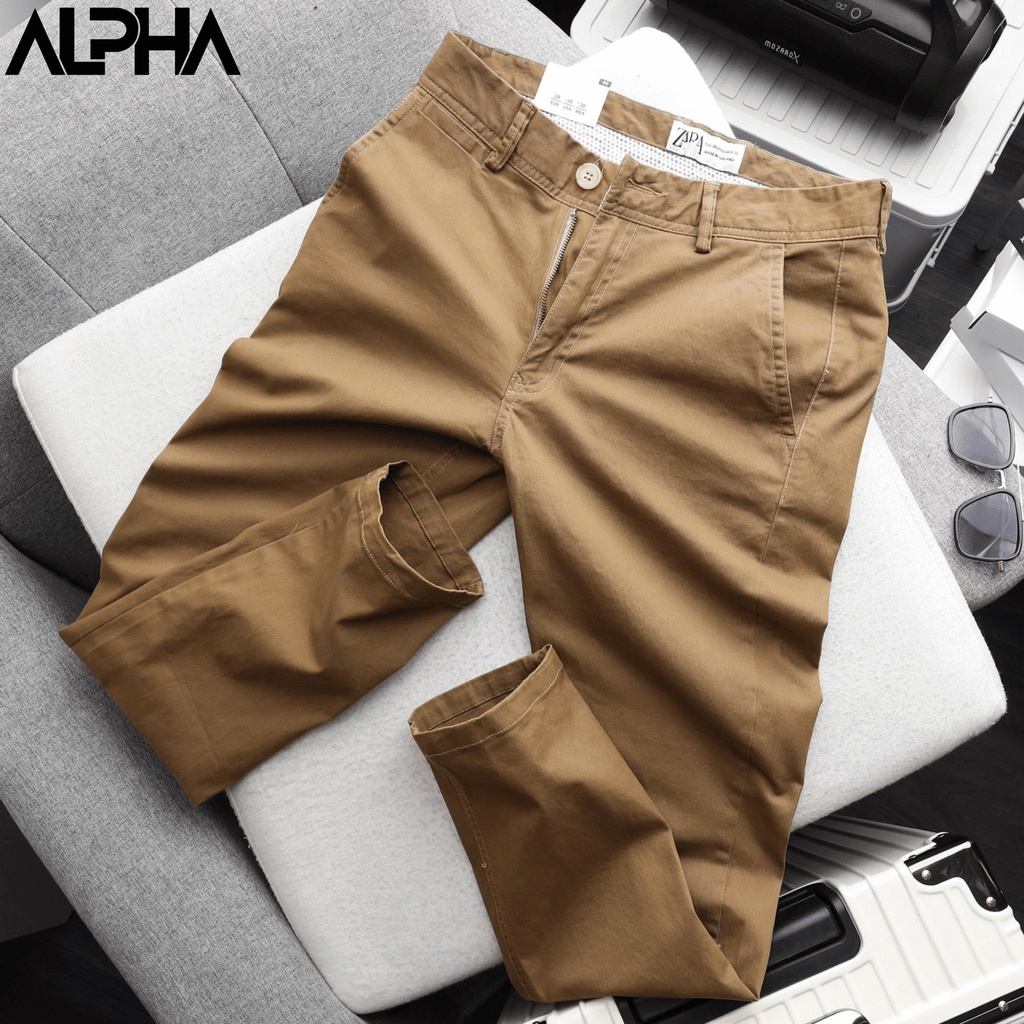 Quần dài kaki Nam Zaara cao cấp ống suông chất dày co giãn full team mạc, quần kaki nam cao cấp GEN911