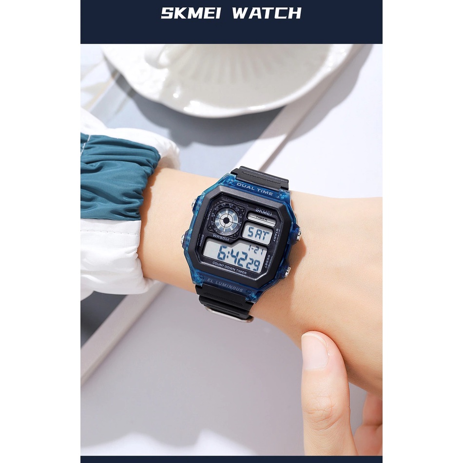 ĐỒNG HỒ ĐIỆN TỪ NAM DÂY RASIN SKMEI CHÍNH HÃNG 1998 MẪU MỚI NHẤT