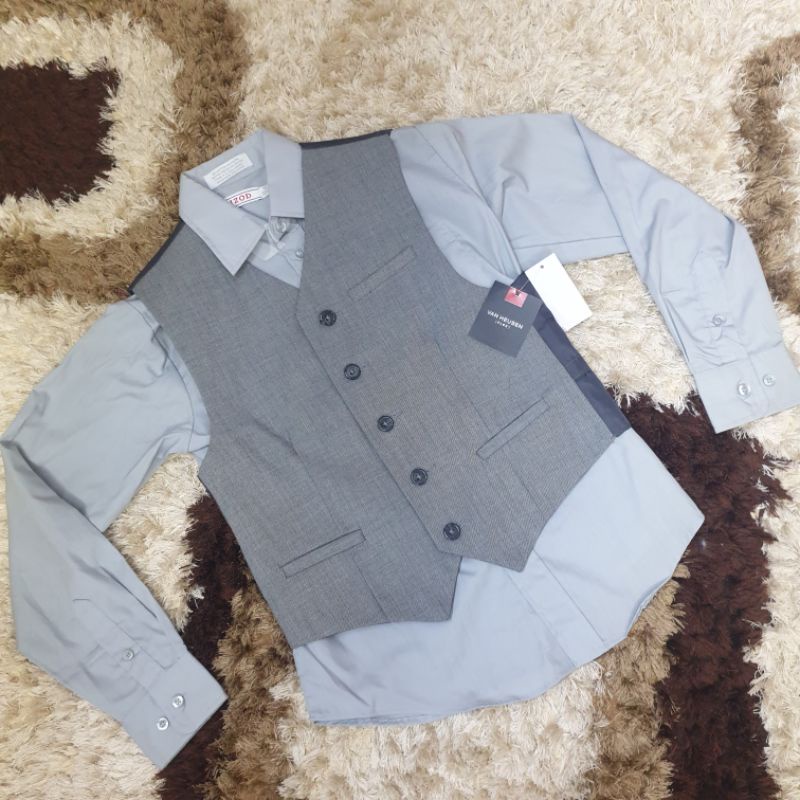 Bộ vest cao cấp hàng hiệu (áo sơ mi+áo ghi lê) cho bé.Hàng x.á.c.h tay Mỹ.《Giao Hỏa Tốc HCM》.