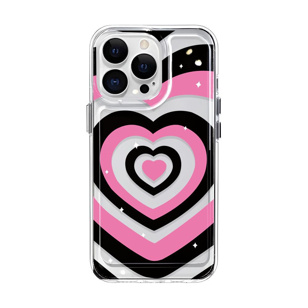 Ốp Điện Thoại Trong Suốt Họa Tiết Trái Tim Cho iphone 14promax 13 12 11 7Plus 7 8 X XS Max