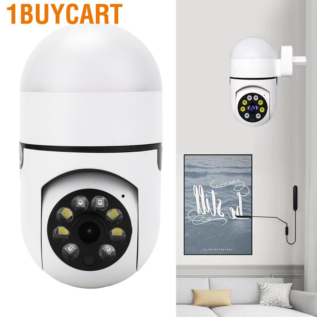 1buycart Wireless Camera Night Vision 360° 2MP LED Security for Home EU Plug 110‑240V