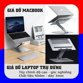 Kệ đỡ Laptop nhôm cao cấp dùng làm đế đỡ máy tính, laptop, ipad. Tùy chỉnh được góc nhìn 180độ và độ cao