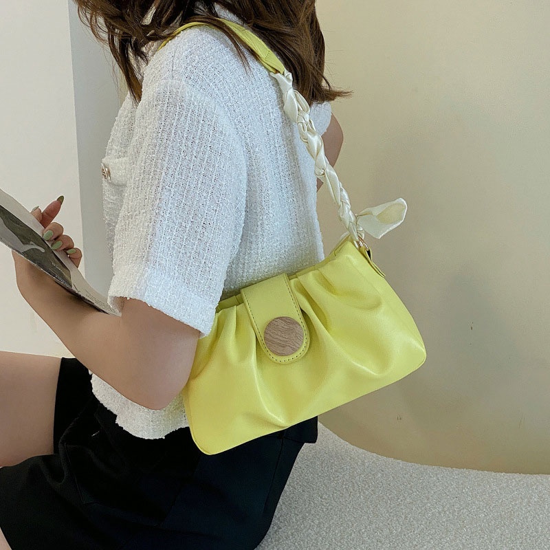 Mischa Túi Xách Da PU Màu Trơn Phong Cách Phương Tây Thời Trang Cho Nữ