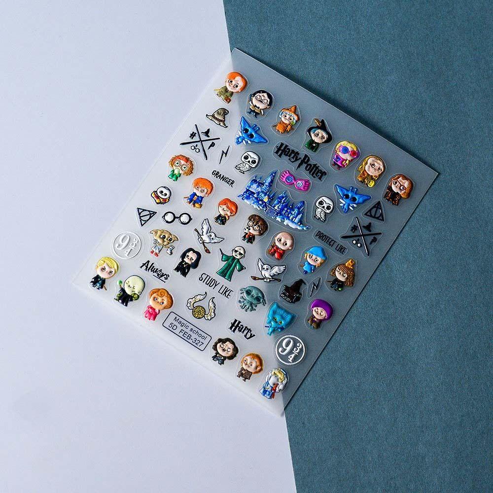 Miếng Dán Trang Trí Móng Tay Tự Dính Họa Tiết Hoạt Hình Mèo Kitty Melody Dễ Thương