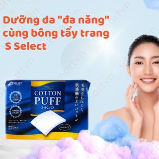 Bông Tẩy Trang S Select Nhật Bản 80 (Dạng Side-Sealed) - 225 Miếng (Dạng Square)