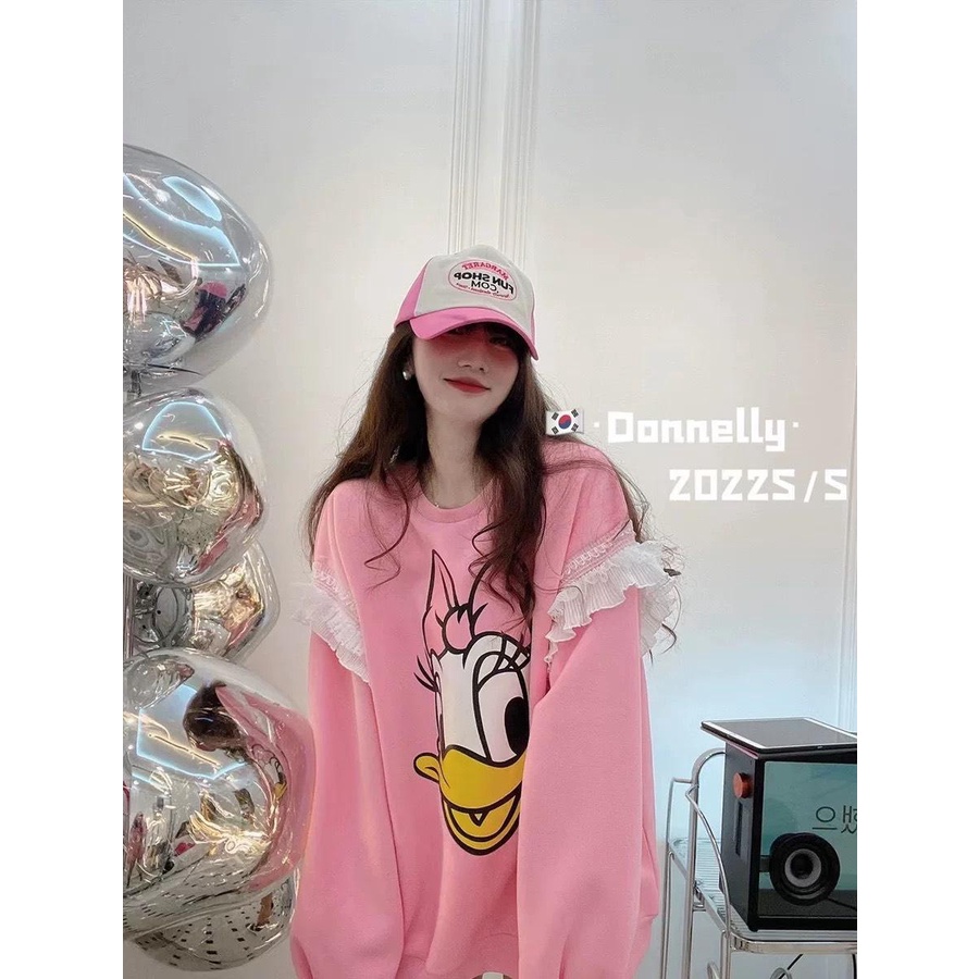 Áo Thun QC TD In Vịt Phối Ren Cute - E59