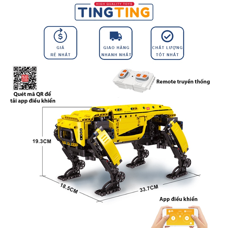 Đồ chơi lắp ráp Technic chú chó robot dáng Boston Dynamic Spot HulkBuster robot RX78 chính hãng Mouldking