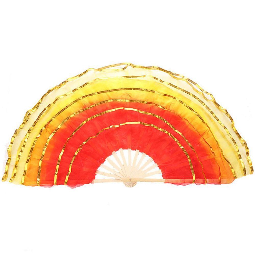 Quạt Múa Bụng SHOUKEY Bằng Lụa Nhiều Kiểu Màu Sắc Tuyến Tính