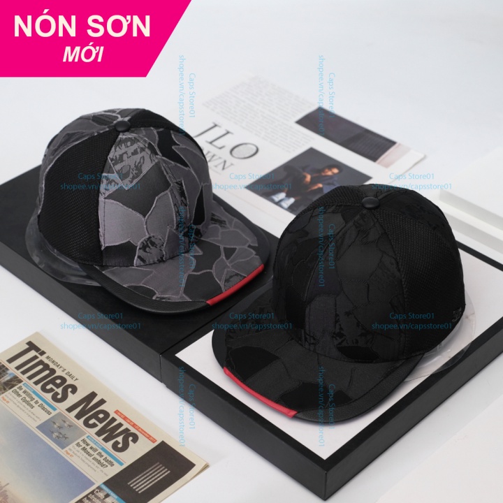 1 Cặp 2 Nón Sơn Snapback Vân Đá Xám Và Vân Đá Xanh Chính Hãng Hàng Chuẩn Tem 7 Màu Cao Cấp Mới / Nón Kết Sơn