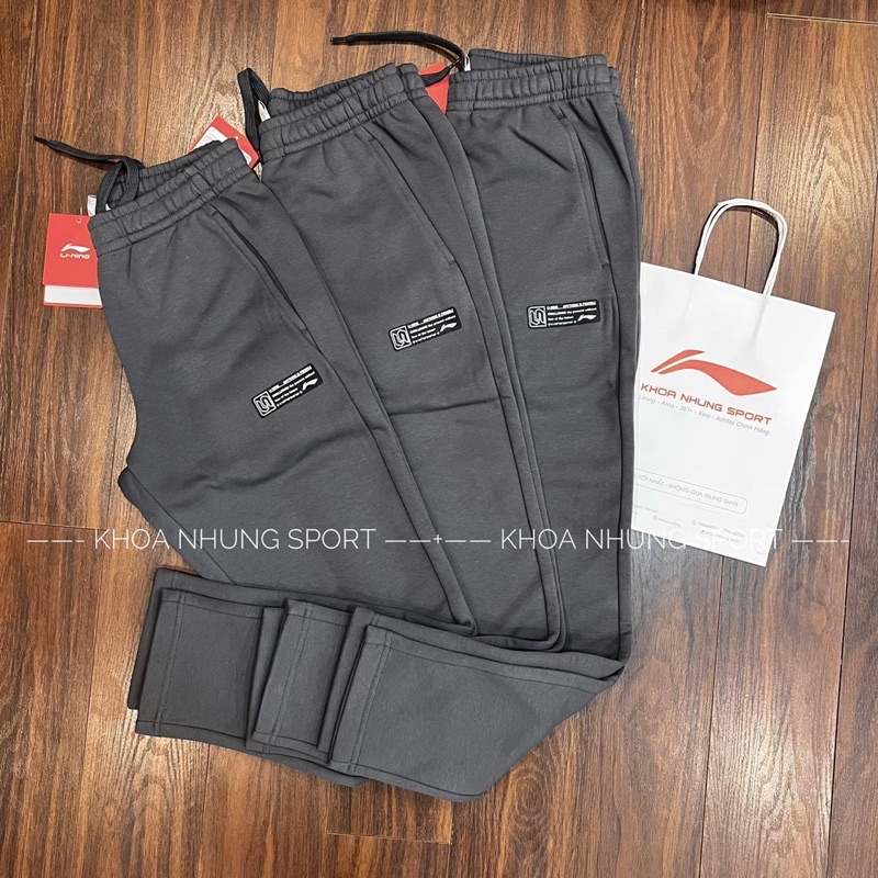 Quần Nỉ Lót Lông Li-ning suông chĩnh hãng 100% ,chất đep dày siêu ấm