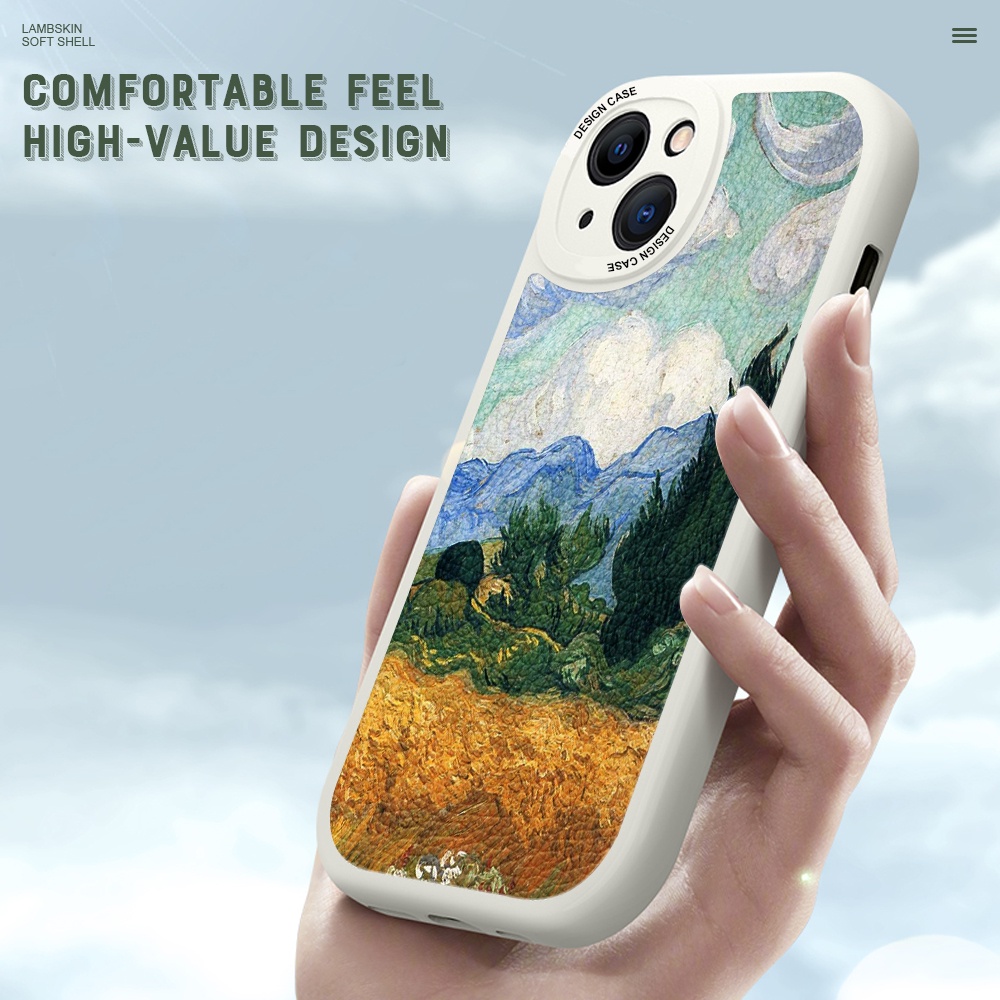 Compatible With iPhone 11 Pro MAX SE 2020 X XS XR 6 6S 7 8 Plus 2022 cho Ốp lưng điện thoại In Hình Cartoon Artistic oil painting