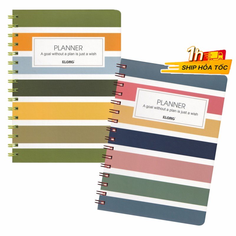 Sổ kế hoạch Planner  A5 quản lý mục tiêu nhiều mẫu Klong VPP KLONG