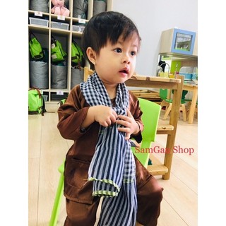 Bà Ba truyền thống kèm khăn rằn cho bé trai bé gái nhiều màu từ 7-30kg SamGau shop