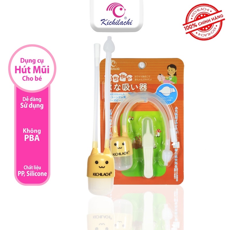 Dụng cụ hút mũi cho bé, dụng cụ hút mũi Kichilachi vệ sinh mũi sạch sẽ không gây đau cho bé - Shop Uni Baby