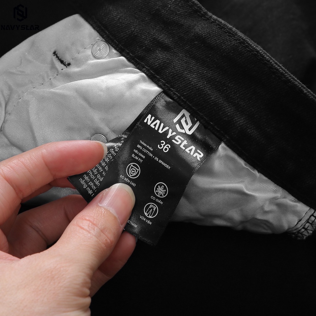BIGSIZE NAM 80-140KG SHORT JEAN ĐEN  2BIG NAVY STAR