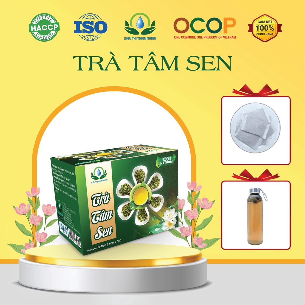 Trà Tâm Sen (Tim Sen) hộp 30 Túi Lọc Siêu Thị Thiên Nhiên