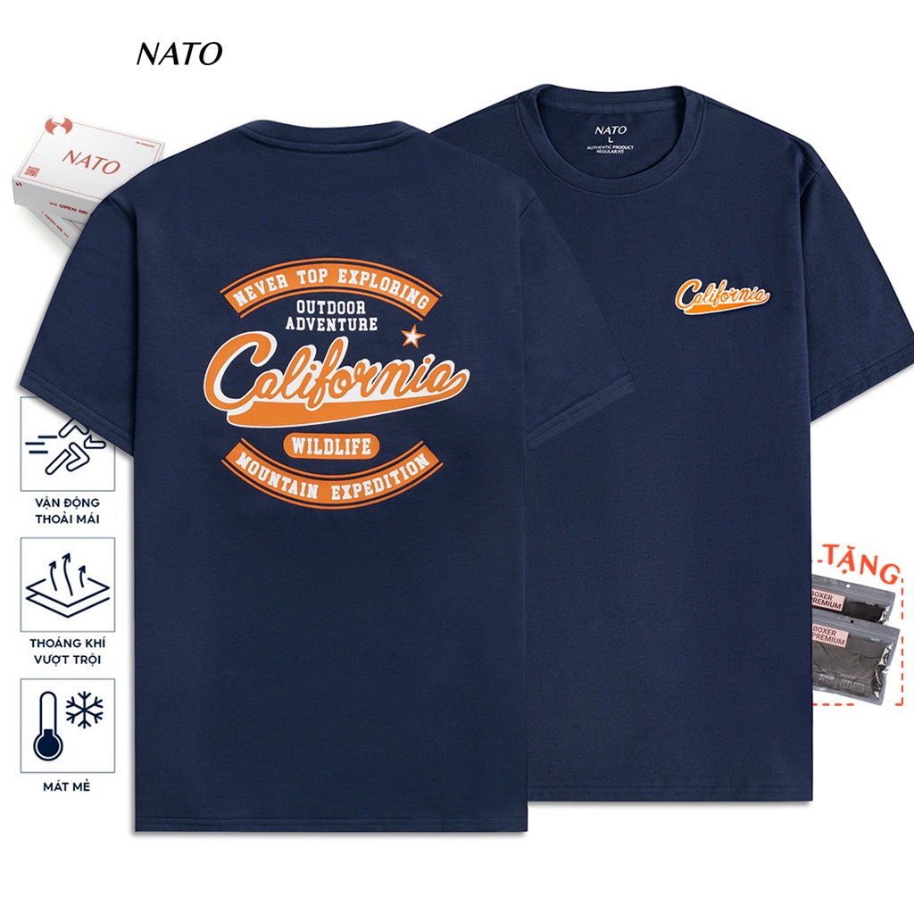 Áo Thun Cổ Tròn Nam CALI Vải Cotton Cao Cấp Basic Đẹp Phông Tay Ngắn Màu Trắng Đen Đỏ Xanh Navy Trơn Họa Tiết NATO