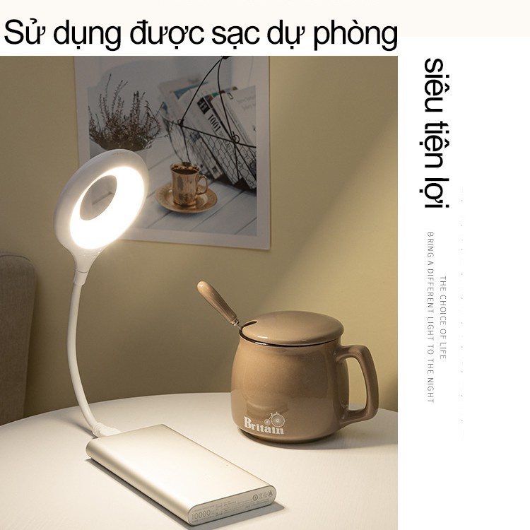 Đèn LED Để Bàn Cổng Sạc USB Tiện Lợi
