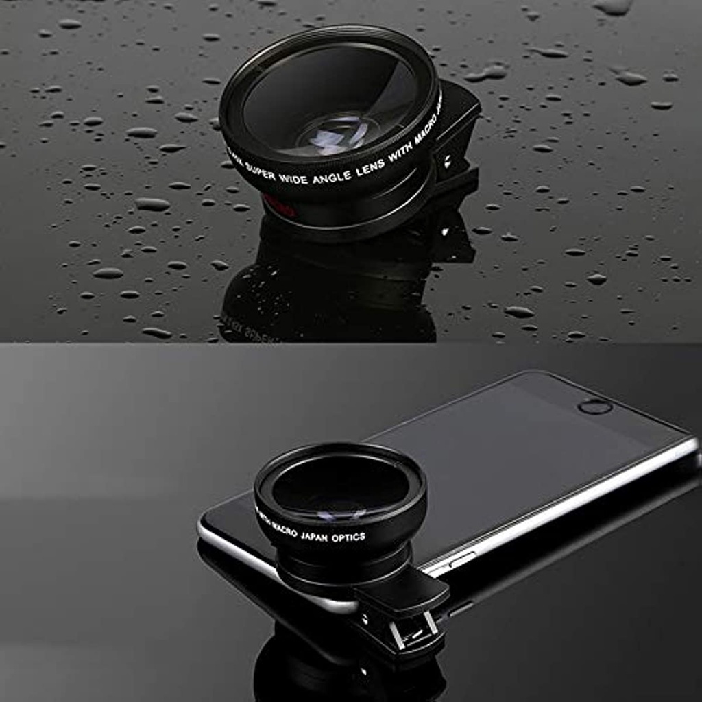 Ống Kính Góc Rộng 0.45x macro HD 12.5x Cho Điện Thoại iPhone, Samsung