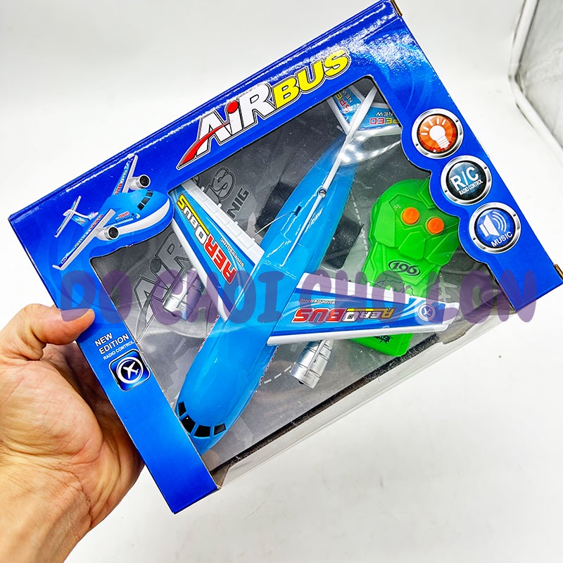 Hộp đồ chơi máy bay chở khách điều khiển từ xa 2 kênh tiến lùi có đèn PY-196-11