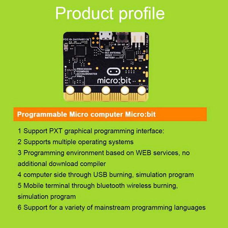 Bbc Microbit Go Start Kit Bảng phát triển học tập có thể lập trình Micro 'Bit BBC với hộp bảo vệ