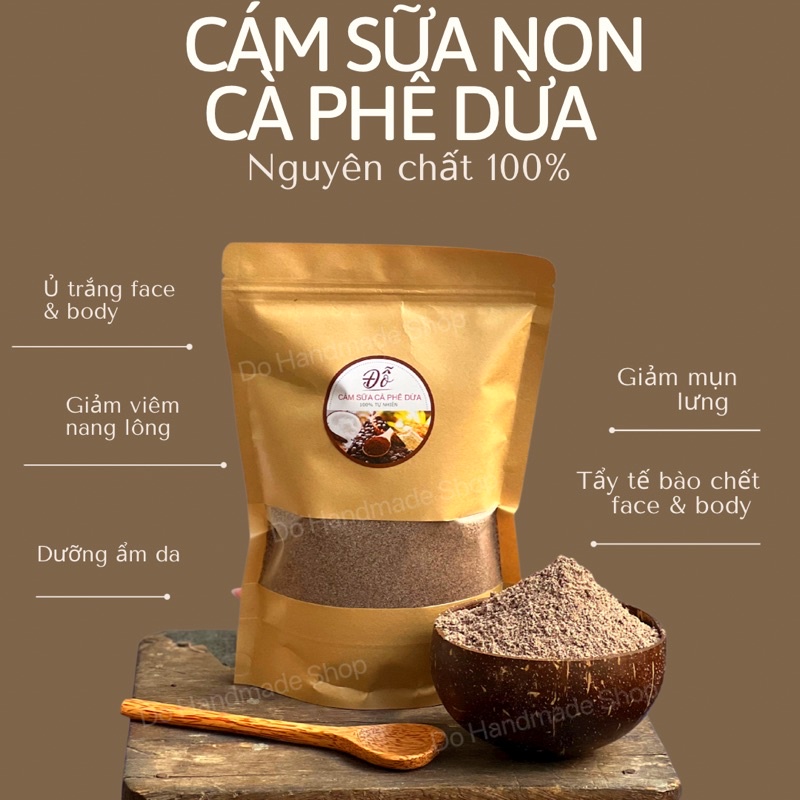 500g ; 1kg Cám sữa non cà phê dừa, ủ trắng face và body,tẩy tế bào chết, dưỡng ẩm mịn da , giảm viêm nang lông