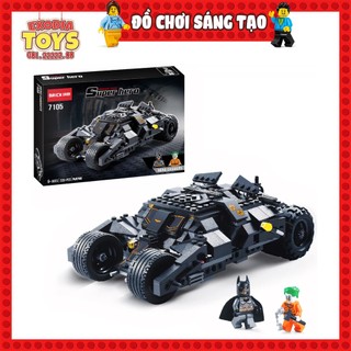 Xếp hình dc comics xe batmobile tumbler của người dơi - đồ chơi lắp ghép sáng tạo - decool 7105