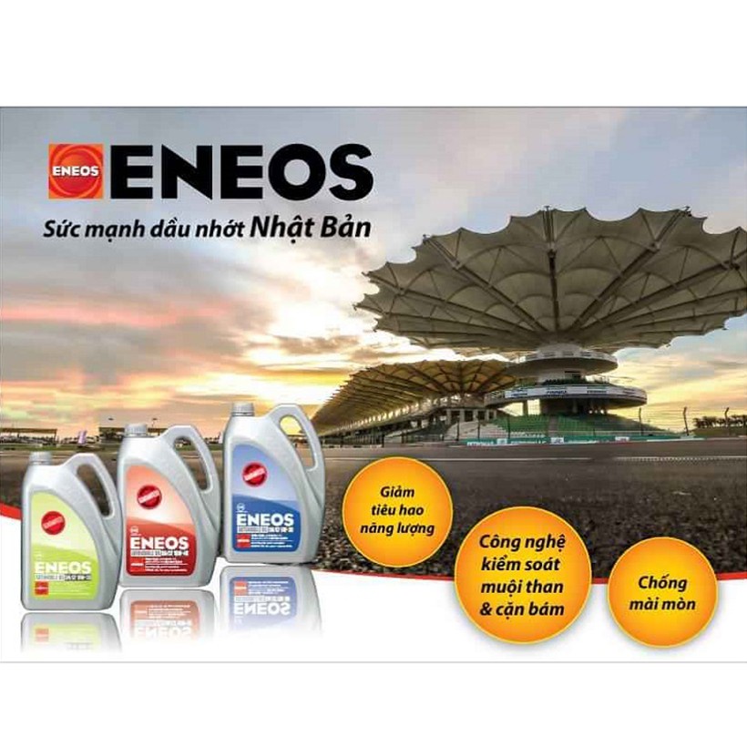 Nhớt ENEOS SN/CF 10W40 – Can 4L xe hơi, xe ga, Oto ô tô