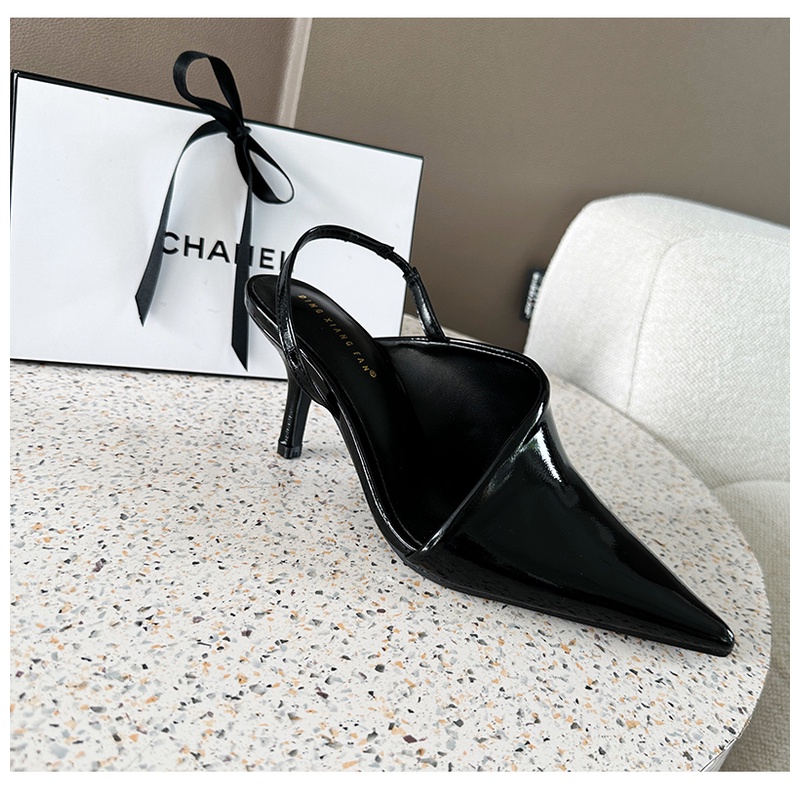 Hàng Mới Về Mới Giày Cao Gót Mũi Nhọn Màu Trơn Phong Cách Âu Mỹ Sk2023