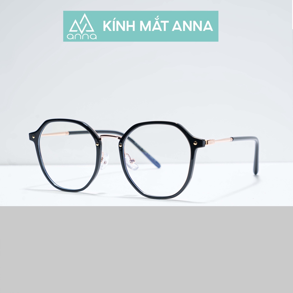 Gọng kính mắt thời trang ANNA nam nữ dáng tròn chất liệu kim loại cao cấp 400CN020